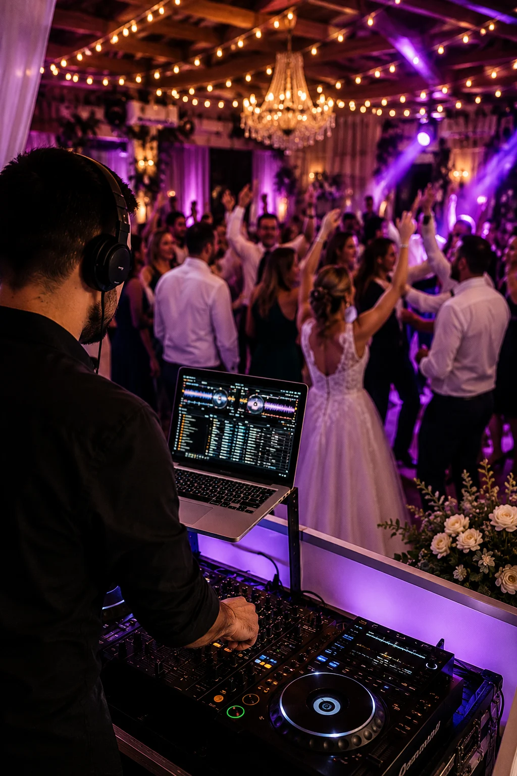 Wedding DJ - Συνάντηση με το ζευγάρι πριν τον γάμο Wedding DJ σε γαμήλια δεξίωση συζητά με το ζευγάρι πριν την έναρξη της εκδήλωσης